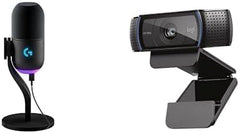 Logitech G Yeti GX Dynamic RGB Gaming Microphone with LIGHTSYNC, USB + Logitech C920X Pro Webcam