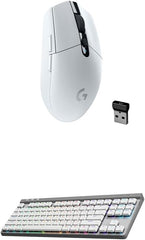 Logitech G305 Lightspeed Wireless Gaming Mouse + G515 TKL Wireless Gaming Keyboard (Tactile) Bundle: White