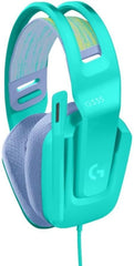 Logitech G335 Wired Gaming Headset, with Flip to Mute Microphone, 3.5mm Audio Jack, Memory Foam Earpads, Lightweight - Mint