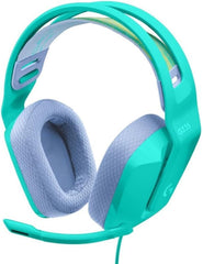 Logitech G335 Wired Gaming Headset, with Flip to Mute Microphone, 3.5mm Audio Jack, Memory Foam Earpads, Lightweight - Mint