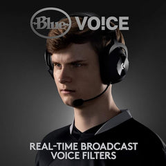 Logitech G PRO X Wireless Lightspeed Gaming Headset with Blue VO!CE Mic Filter Tech, 50 mm PRO-G Drivers, and DTS Headphone:X 2.0 Surround Sound, 20+ Hour Battery Life - Black