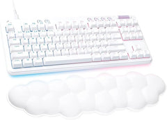 Logitech G713 Wired Gaming Keyboard with LIGHTSYNC RGB Lighting, Tactile Switches (GX Brown), and Keyboard Palm Rest, PC and Mac Compatible, White Mist