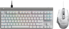 Logitech G502 X Wired Gaming Mouse + G515 TKL Wireless Gaming Keyboard (Tactile) Bundle: White