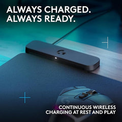 Logitech G POWERPLAY 2 Wireless Charging Mouse Pad for Compatible Gaming Mice, 34.5 X 28.4 cm (13.5 x 11.2 inches), 3.5 mm Height, for PC/Mac - Black