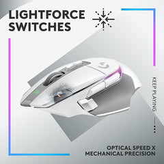 Logitech G502 X Plus Lightspeed Wireless Gaming Mouse + Powerplay 2 Wireless Charging Mouse Pad Bundle - White