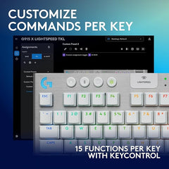 Logitech G915 X Lightspeed TKL Low-Profile Wireless Gaming Keyboard, Double-Shot PBT Keycaps, Fully Programmable Keys, RGB Backlighting, Sleek Aluminum Finishing, GL Brown Tactile - PC/Mac - Black