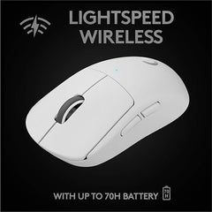 Logitech G PRO X Superlight Wireless Gaming Mouse, Ultra-Lightweight, Hero 25K Sensor, 25,600 DPI, 5 Programmable Buttons, Long Battery Life, Compatible with PC/Mac - White