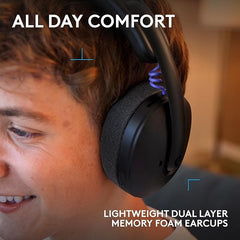 Logitech G325 Lightspeed Wireless Bluetooth Gaming Headset, All-Day Comfort, Built-in Mic with Noise Reduction, 24-Bit Audio, 24+ Hr Battery Life, for PC, PlayStation, Switch, Mobile – Black