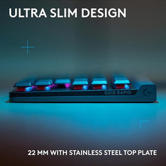 Logitech G515 Rapid TKL Low-Profile Wired Gaming Keyboard, Fully Customizable PC Gaming Keyboard with Analog Low-Profile Switches, Rapid Trigger, Ultra-Slim, for USB-A Port - Black