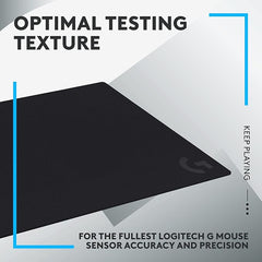 Logitech G640 Large Cloth Gaming Mouse Pad, Optimized for Gaming Sensors, Moderate Surface Friction, Non-Slip Mouse Mat - Black