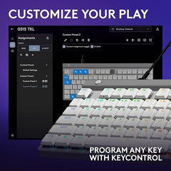 Logitech G502 X Wired Gaming Mouse + G515 TKL Wireless Gaming Keyboard (Tactile) Bundle: White