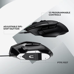 Logitech G502 X Wired Gaming Mouse + G335 Wired Gaming Headset - Black