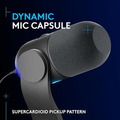 Logitech G Yeti GX Dynamic RGB Gaming Microphone with LIGHTSYNC, USB + G735 Wireless Gaming Headset
