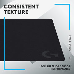 Logitech G640 Large Cloth Gaming Mouse Pad, Optimized for Gaming Sensors, Moderate Surface Friction, Non-Slip Mouse Mat - Black
