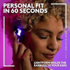 Logitech G FITS True Wireless Gaming Earbuds, Custom Molded Fit, Lightspeed + Bluetooth, Four Beamforming Microphones, PC, Mac, PS5, PS4, Mobile, Nintendo Switch - White