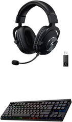 Logitech G Pro X Lightspeed Wireless Gaming Headset + G515 TKL Wireless Gaming Keyboard Bundle (Tactile) - Black
