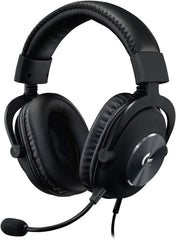 Logitech G Pro X Wired Gaming Headset: Blue VO!CE Detachable Boom Mic, DTS 7.1, 50 mm Drivers, USB/3.5mm Aux, Spare Memory Foam Ear Pads, USB DAC & Bag Included - Black
