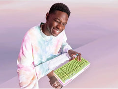 Logitech G715 Wireless Mechanical Gaming Keyboard with LIGHTSYNC RGB, Lightspeed, Tactile Switches (GX Brown), and Keyboard Palm Rest, PC/Mac Compatible - White Mist