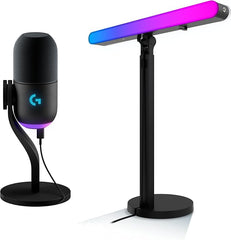 Logitech G Litra Beam LX Premium Dual-Sided RGB LED Streaming Key Light + Yeti GX Dynamic RGB Gaming Microphone with LIGHTSYNC, USB