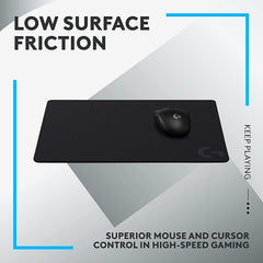 Logitech G440 Hard Gaming Mouse Pad, Optimized for Gaming Sensors, Moderate Surface Friction, Non-Slip Mouse Mat - Black