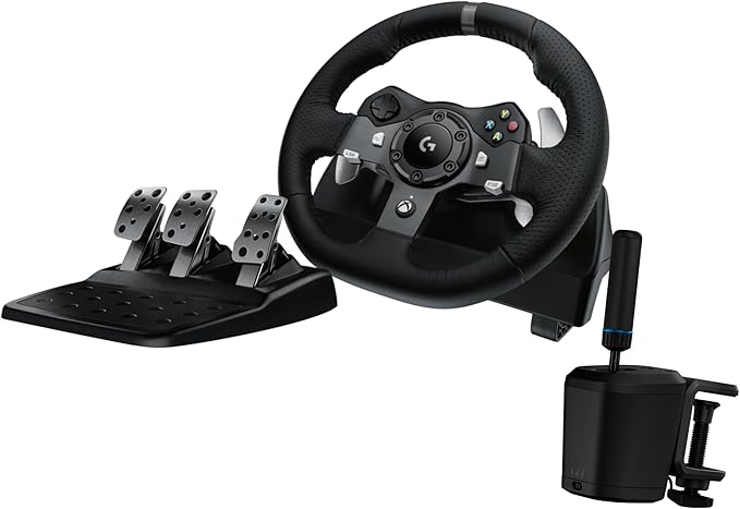 Logitech G920 Driving Force Racing Wheel + RS Shifter & Handbrake Bundle - Xbox X|S/Xbox One/PC