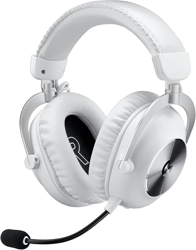 Logitech G PRO X 2 Lightspeed Wireless Gaming Headset: Wireless Gaming Headphones with Mic, 50mm Graphene Drivers, 2.02.0—7.1 Surround, Bluetooth/USB/3.5mm Aux, for PS4/PS5/PC/Nintendo Switch - White