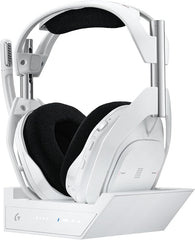 Logitech G Astro A50 X Multi-Platform Wireless Gaming Headset + Base Station for PS5/Xbox/PC: PLAYSYNC Video & Audio Switcher, HDMI 2.1 4K 120Hz VRR, <24bit/48kHz, 24hr Battery, 2.4GHz & BT - White