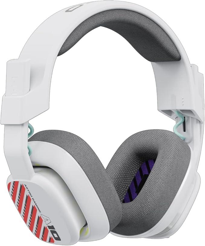 Logitech G Astro A10 Gen 2 Cross-Platform Wired Gaming Headset for PlayStation 5/4, Xbox S|X, Nintendo Switch, PC: 3.5mm Headphone Jack, 32mm Drivers, Flip-to-Mute Mic, Over-Ear - White/PS Edition