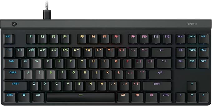 Logitech G515 Rapid TKL Low-Profile Wired Gaming Keyboard, Fully Customizable PC Gaming Keyboard with Analog Low-Profile Switches, Rapid Trigger, Ultra-Slim, for USB-A Port - Black