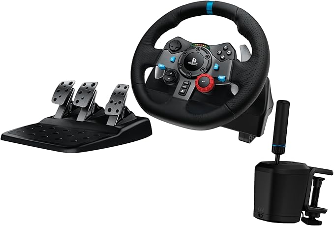Logitech G29 Driving Force Racing Wheel + RS Shifter & Handbrake Bundle - PS5/PS4/PC