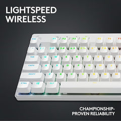Logitech G Pro X TKL Lightspeed Wireless Gaming Keyboard, Tactile + G Pro X 2 Lightspeed Wireless Gaming Headset Bundle - White