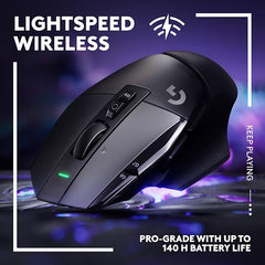 Logitech G502 X Lightspeed Wireless Gaming Mouse + Powerplay 2 Wireless Charging Mouse Pad Bundle - Black