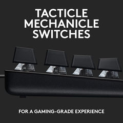 Logitech G413 TKL SE Mechanical Gaming Keyboard + G305 Lightspeed Wireless Gaming Mouse + G335 Wired Gaming Headset Bundle - Black