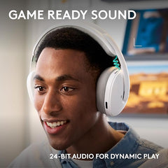 Logitech G325 Lightspeed Wireless Bluetooth Gaming Headset, All-Day Comfort, Built-in Mic with Noise Reduction, 24-Bit Audio, 24+ Hr Battery Life, for PC, PlayStation, Switch, Mobile – White