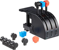 Logitech G Saitek PRO Flight Throttle Quadrant, Professional Simulation Axis Levers, LCD Display, 3x Two-Way Rocker Switches, Adjustable Bracket, USB, PC - Black