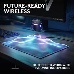 Logitech G POWERPLAY 2 Wireless Charging Mouse Pad for Compatible Gaming Mice, 34.5 X 28.4 cm (13.5 x 11.2 inches), 3.5 mm Height, for PC/Mac - Black