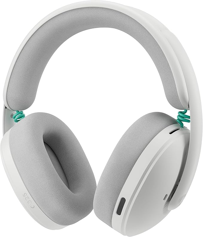 Logitech G325 Lightspeed Wireless Bluetooth Gaming Headset, All-Day Comfort, Built-in Mic with Noise Reduction, 24-Bit Audio, 24+ Hr Battery Life, for PC, PlayStation, Switch, Mobile – White